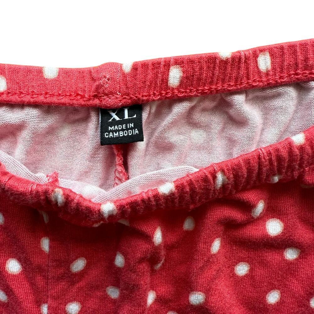 Ellen Tracy Pink White Polka Dot Pajama Top Pants Size XL Matching Set - Picture 7 of 10